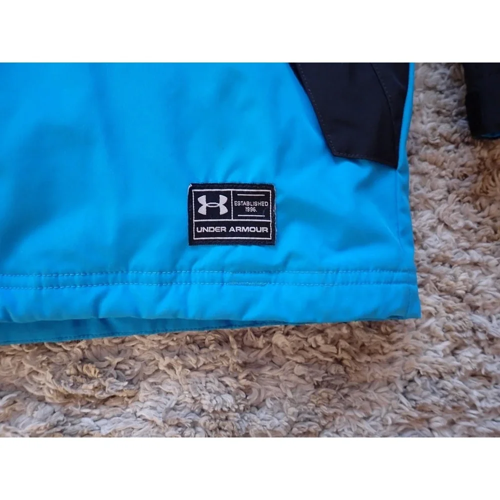 Under Armour Storm Ski Jacket Youth XL Blue Black Excellent Winter‎ Park Resort